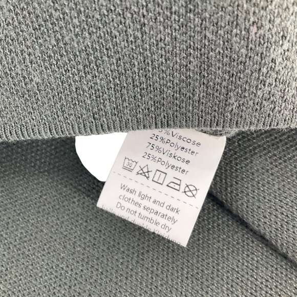 Kancy Kole Womens Olive Green Knit Blazer Cardigan Pockets Button Cuffs Size 2XL - Picture 5 of 8